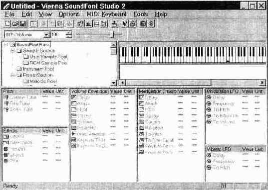 Vienna SoundFont Studio из программного обеспечения звуковых карт семейства AWE